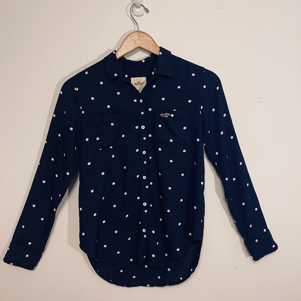 Navy Blue Women long sleeve shirt.